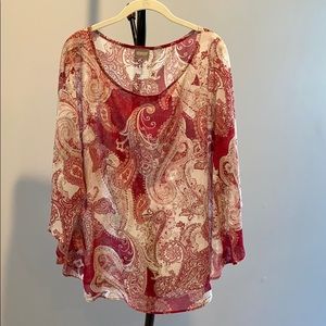 Chico’s Paisley Drape Top